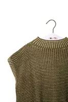 Mint and Olive Green Sleeveless Sweater  image