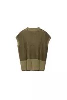 Mint and Olive Green Sleeveless Sweater  image