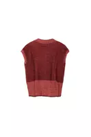 Maglione smanicato rosa e ribes image