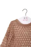 Taupe Open Knit Sweater  image