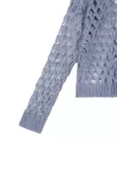 Dusty Blue Open Knit Sweater  image