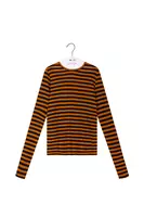 Mustard and Black Striped T-Shirt  image