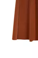 Caramel Brown Laminated Skirt  image