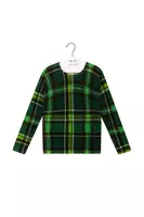 Green Plaid Printed Sweater  image