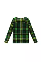 Green Plaid Printed Sweater  image