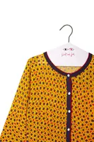 Sunny Yellow Geometric Printed Cardigan  image