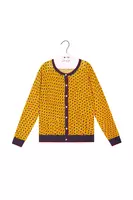 Sunny Yellow Geometric Printed Cardigan  image