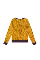 Sunny Yellow Geometric Printed Cardigan  image