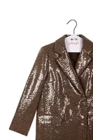 Cappotto marrone fulvo con paillettes image