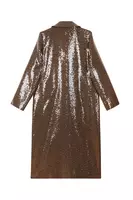 Tawny Brown Sequined Coat  image