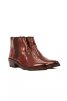 Mahogany Brown Leather Chelsea Boots  image