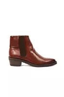 Mahogany Brown Leather Chelsea Boots  image