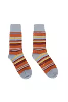 Dusty Blue and Caramel Brown Striped Socks  image