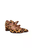 Leopard print pony skin mary janes image