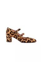 Leopard print pony skin mary janes image