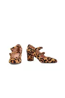 Leopard print pony skin mary janes image