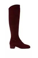 Aubergine suede knee high boots  image