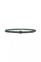 Fir green ponyskin belt  image