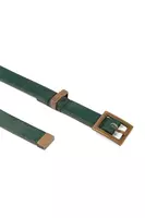 Fir green ponyskin belt  image