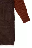 Chocolate and cinnamon brown chunky knit cardigan  image