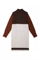 Chocolate and cinnamon brown chunky knit cardigan  image