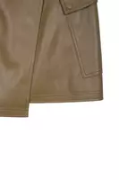 Khaki Green Cargo Wrap Mini Skirt  image