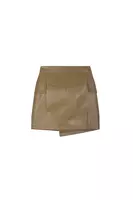 Khaki Green Cargo Wrap Mini Skirt  image