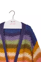 Cardigan Oversize a Righe Arcobaleno image