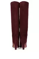 Aubergine Suede Knee High Boots  image