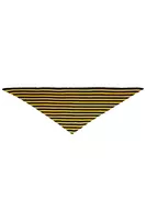 Lemon Yellow and Black Striped Triangular Scarf  image