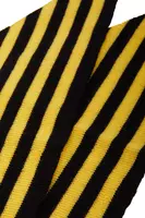 Lemon Yellow and Black Striped Triangular Scarf  image