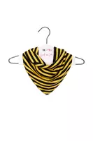 Lemon Yellow and Black Striped Triangular Scarf  image