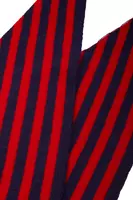 Lipstick Red and Navy Striped Triangular Scarf  image