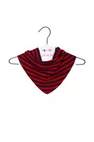 Lipstick Red and Navy Striped Triangular Scarf  image