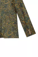 Fir green floral print corduroy blazer  image