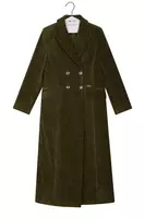 Fir Green Velour Overcoat  image