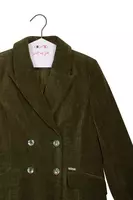 Fir Green Velour Overcoat  image