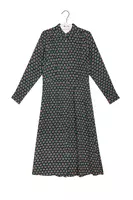 Bottle Green Floral Polka Dot Shirtdress image