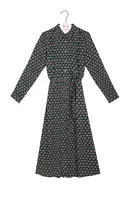 Bottle Green Floral Polka Dot Shirtdress image