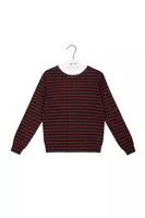 Wine and Fir Green Striped Cashmere Sweater  image