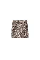 Silver Sequin Mini Skirt  image