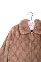 Dove Grey Faux Fur Bomber Jacket  image