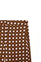 Brown Tones Geometric Print Palazzo Trousers image