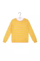 Lemon Yellow and Rose Striped Cashmere Sweater  image