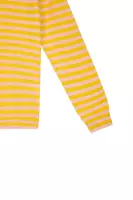 Lemon Yellow and Rose Striped Cashmere Sweater  image