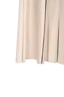 Ivory Faux Leather Skirt with Pleats  image