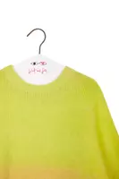 Maglione Degradé verde lime e rosa cipria image