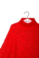 Fire Red Turtleneck Sweater  image