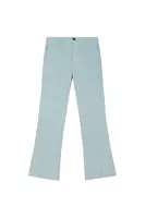 Ice Blue Velveteen Cropped Trousers  image