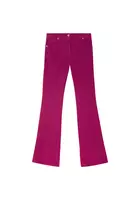 Grape Corduroy Flared Trousers  image